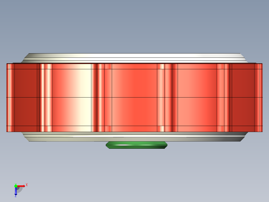RFX变速器3D数模图纸 STEP格式俯视图