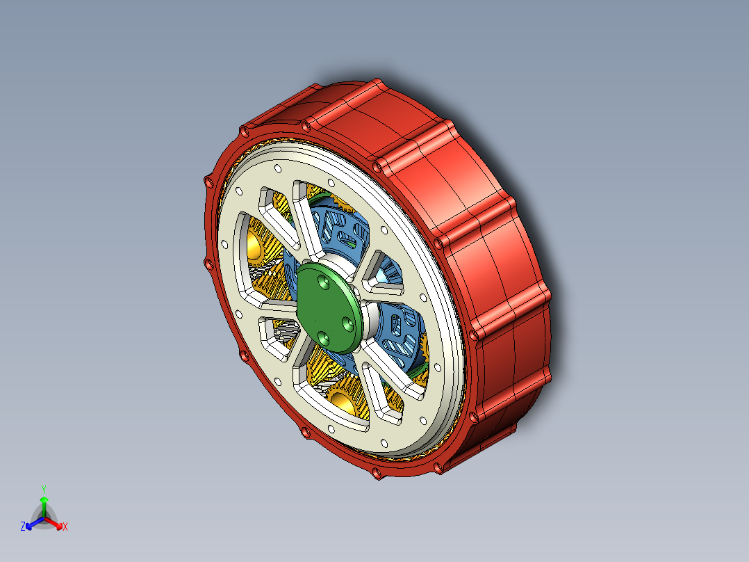 RFX变速器3D数模图纸 STEP格式正等轴测图