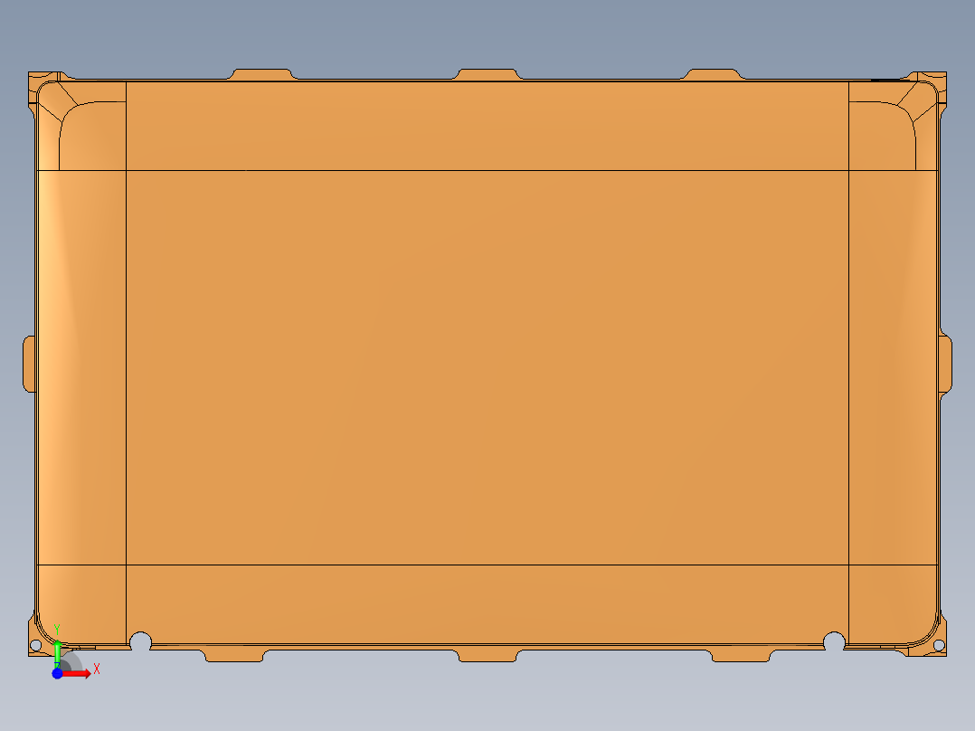 金属外壳铣外观面UG编程程序模型前视图