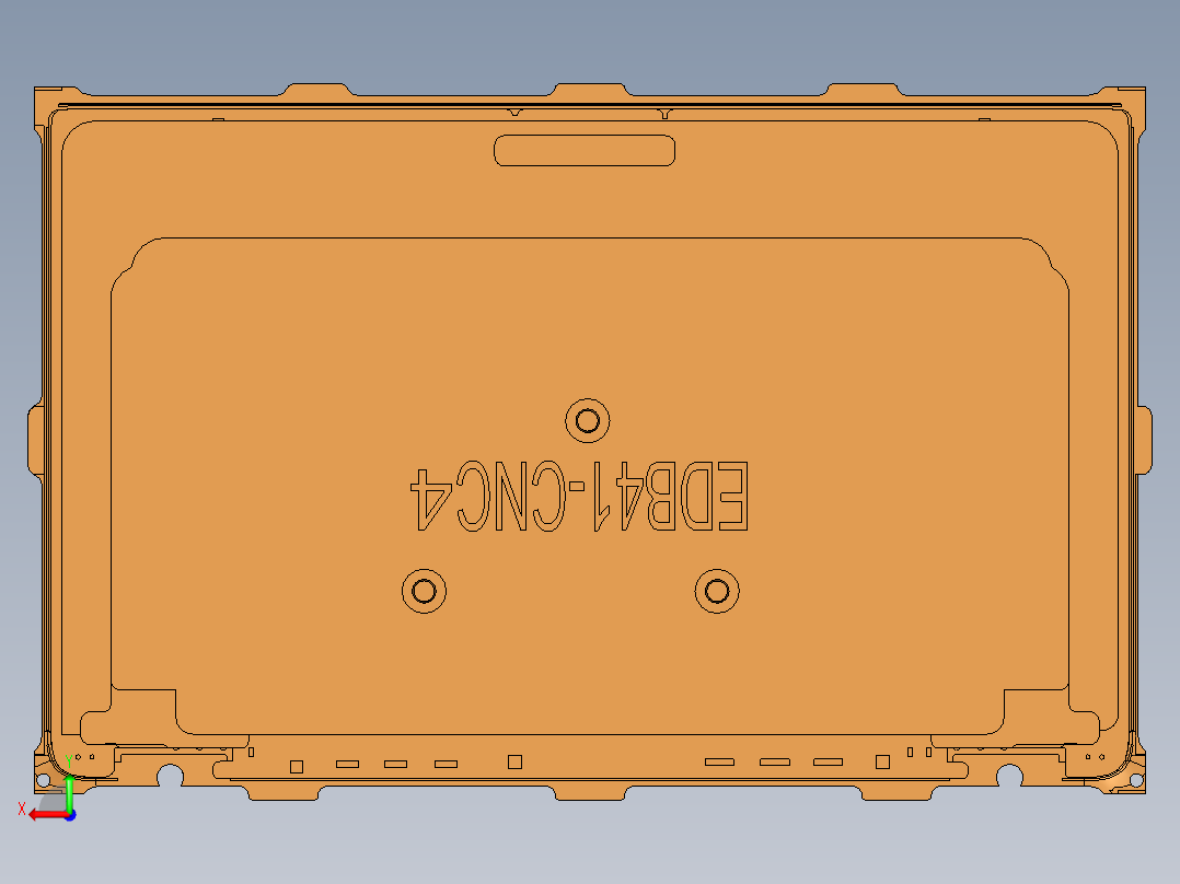 金属外壳铣外观面UG编程程序模型后视图