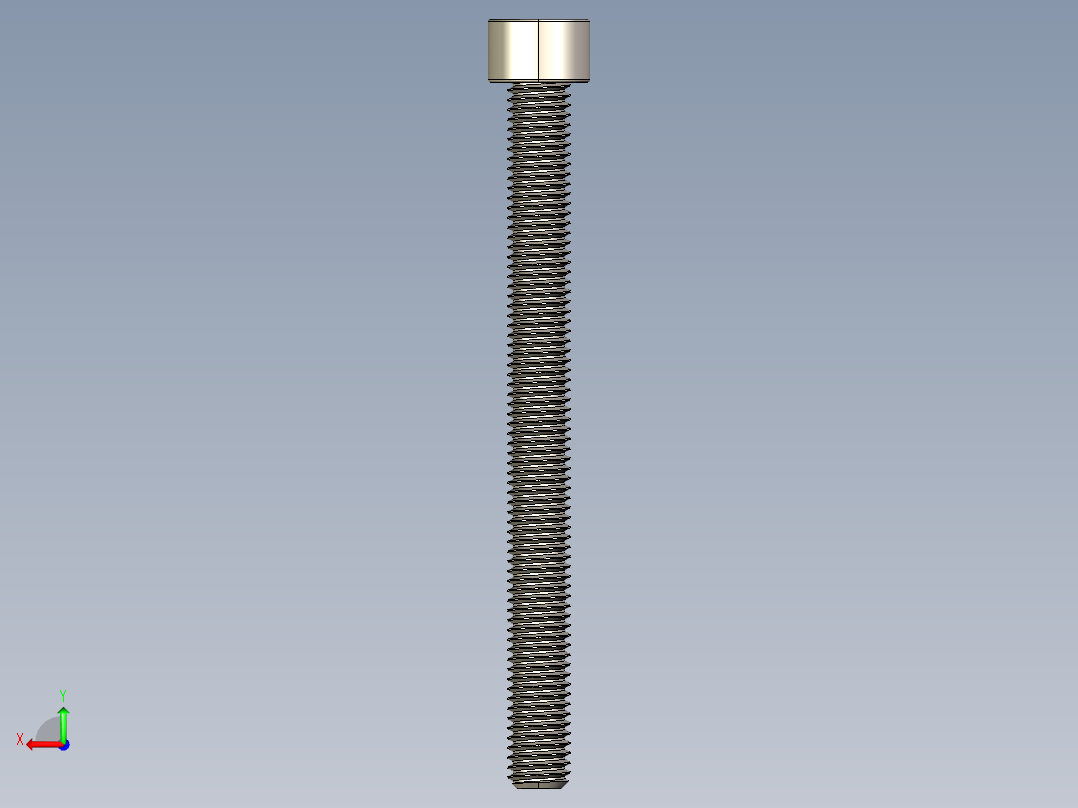 Screw_DIN_912_M8x90F_A2.STEP公制内六角螺钉后视图