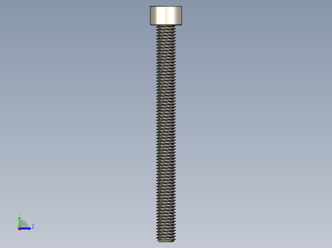Screw_DIN_912_M8x90F_A2.STEP公制内六角螺钉左视图