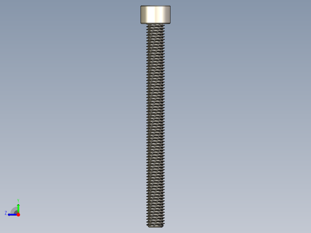 Screw_DIN_912_M8x90F_A2.STEP公制内六角螺钉右视图