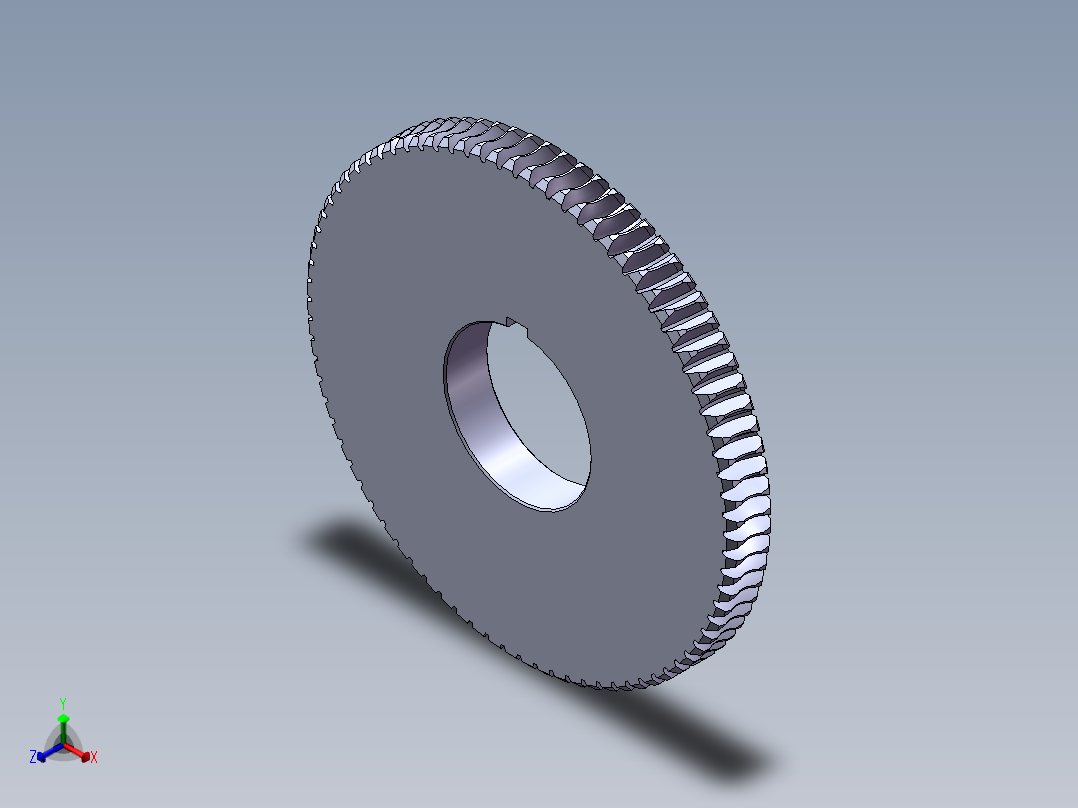 蜗轮80×5正等轴测图