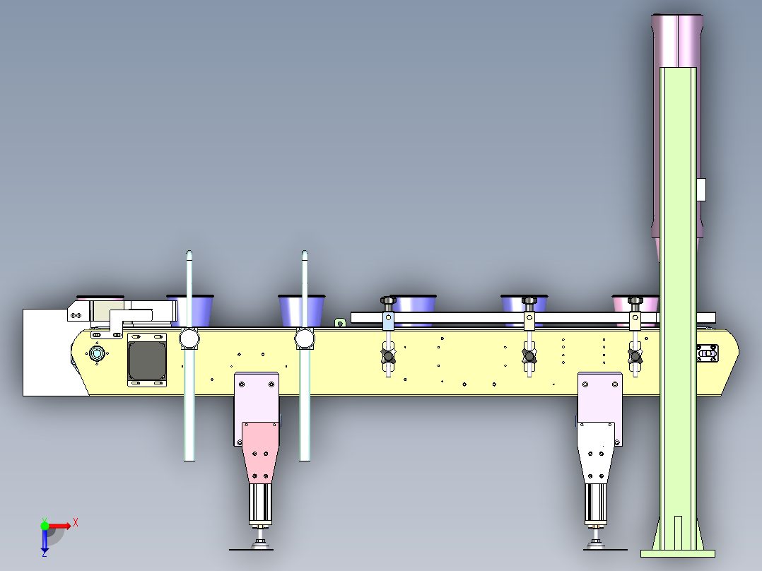 FC-300 食品酱料杯自动灌装输送线俯视图