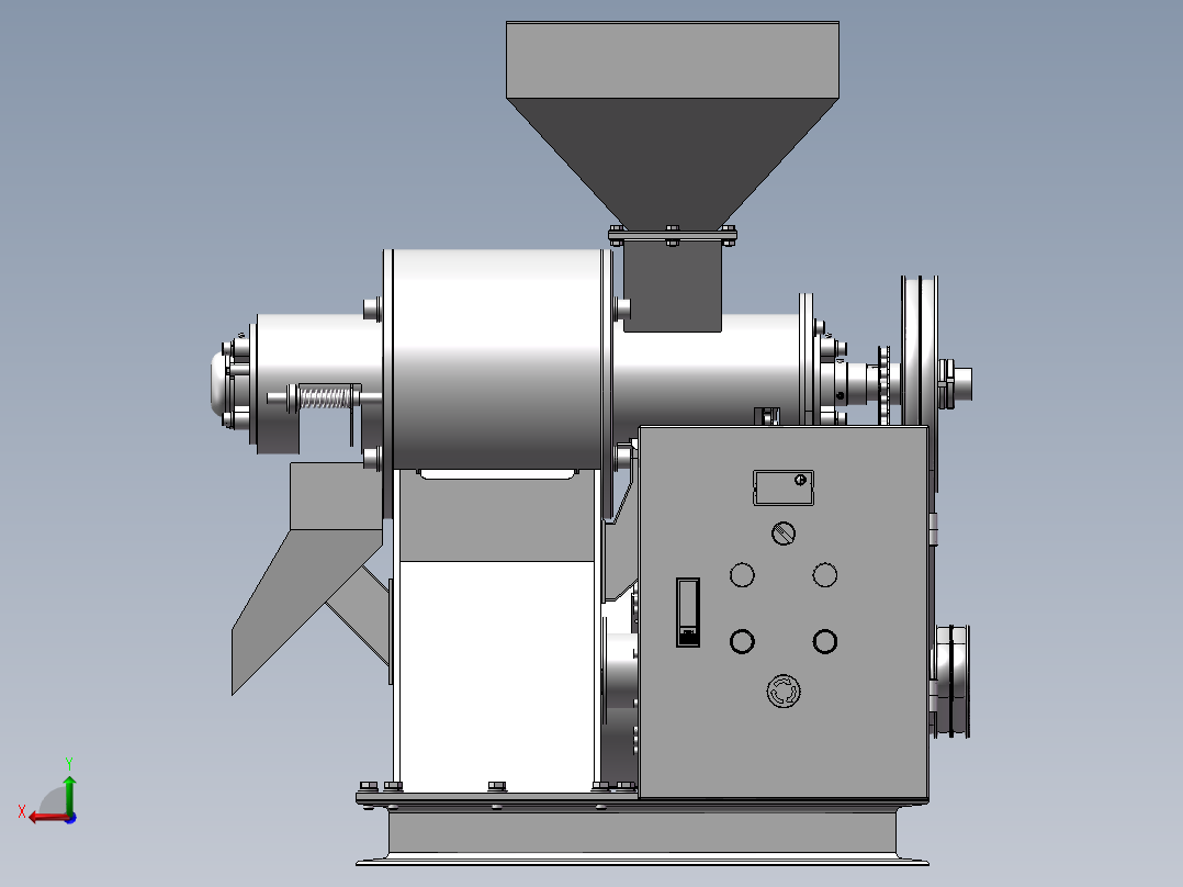 破碎机、玉米破碎机后视图