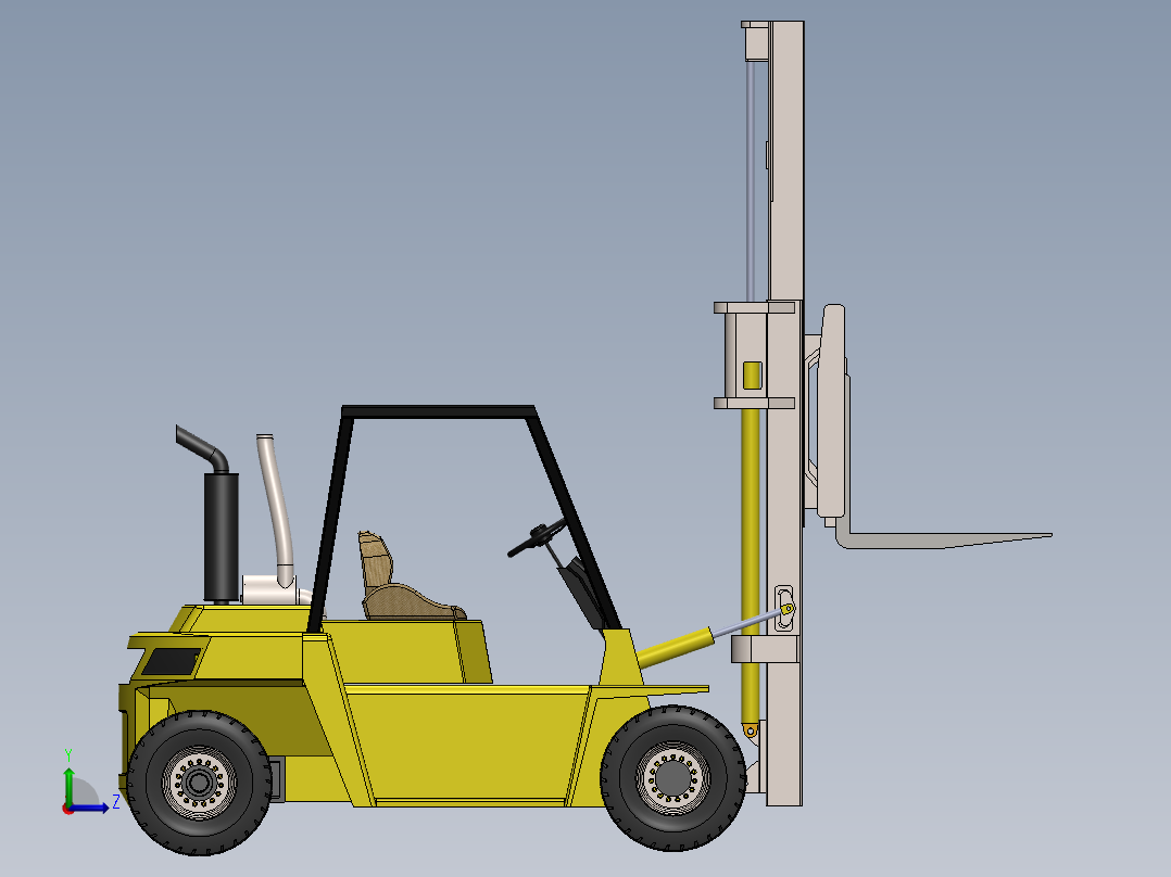 叉车、 叉车 SW(15)左视图
