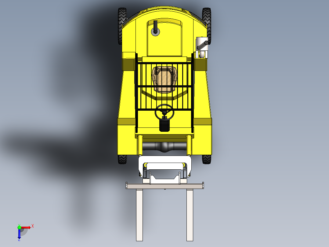 叉车、 叉车 SW(15)俯视图