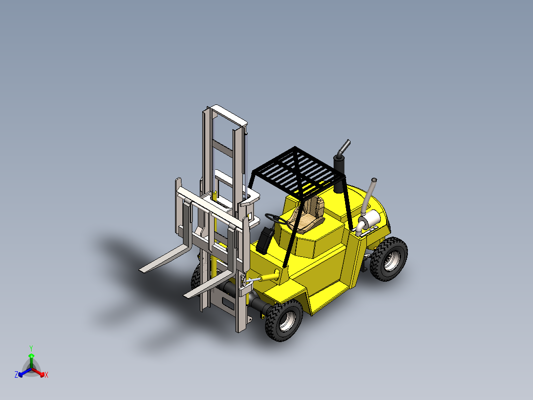 叉车、 叉车 SW(15)正等轴测图