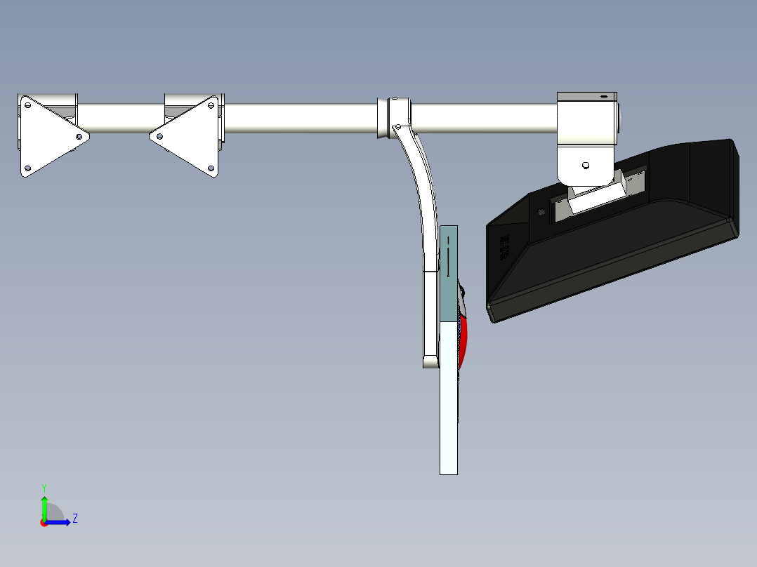 17寸显示器支架左视图