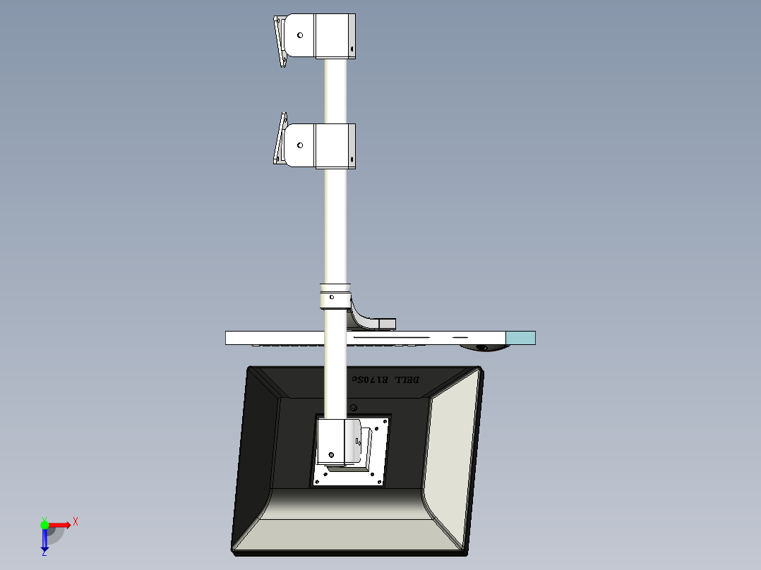 17寸显示器支架俯视图