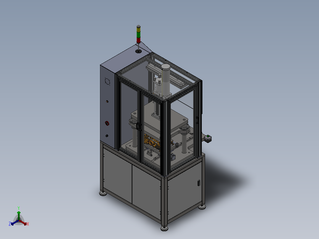 壳体检漏机 sw16正等轴测图