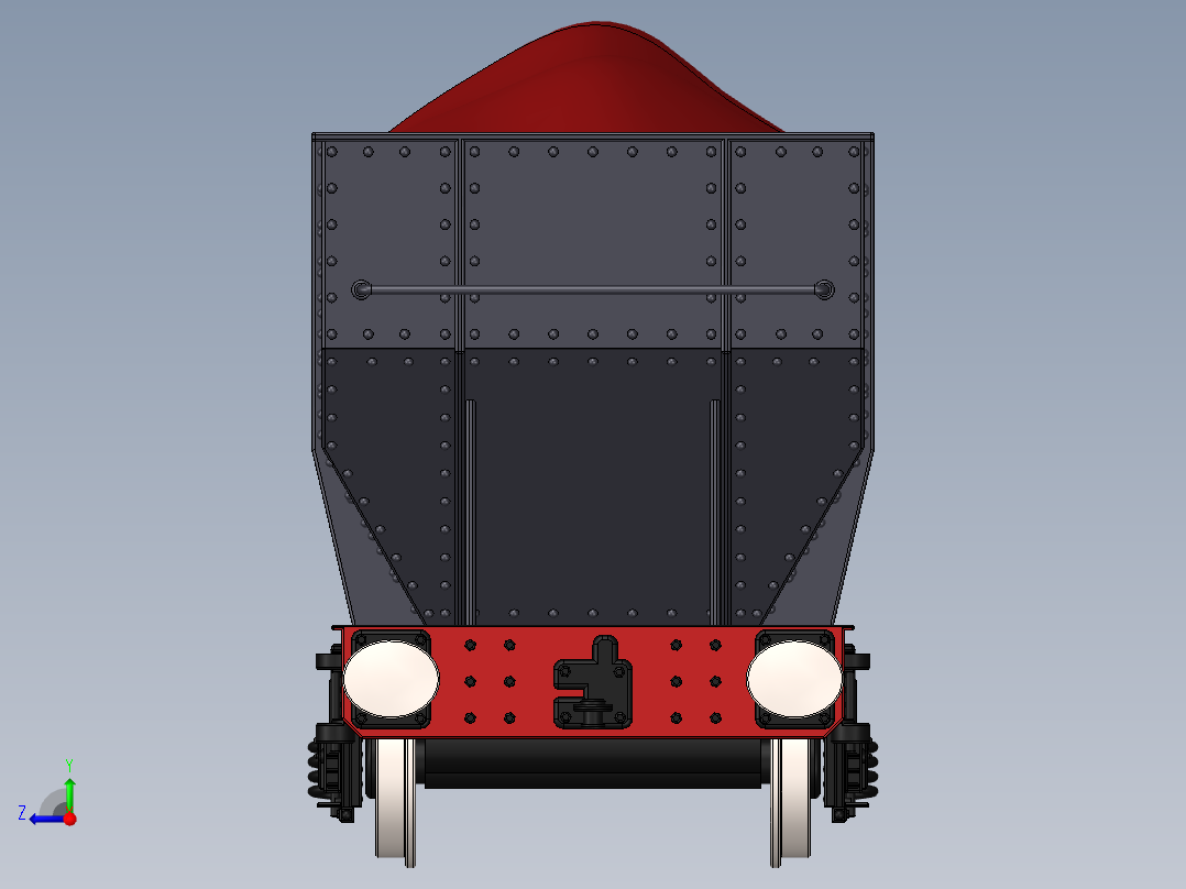 火车机车列车coal-wagon-2832-模型格式为 sw stp右视图