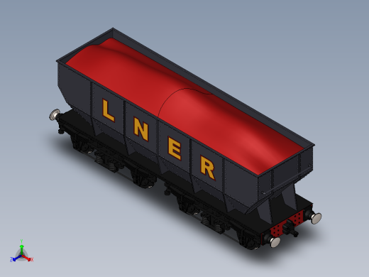 火车机车列车coal-wagon-2832-模型格式为 sw stp正等轴测缩略图