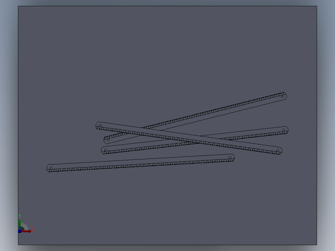 钢锯条 3D模型SolidWorks三维设计图前视图