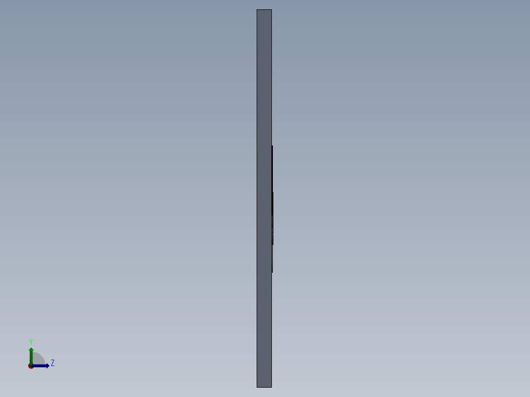 钢锯条 3D模型SolidWorks三维设计图左视图