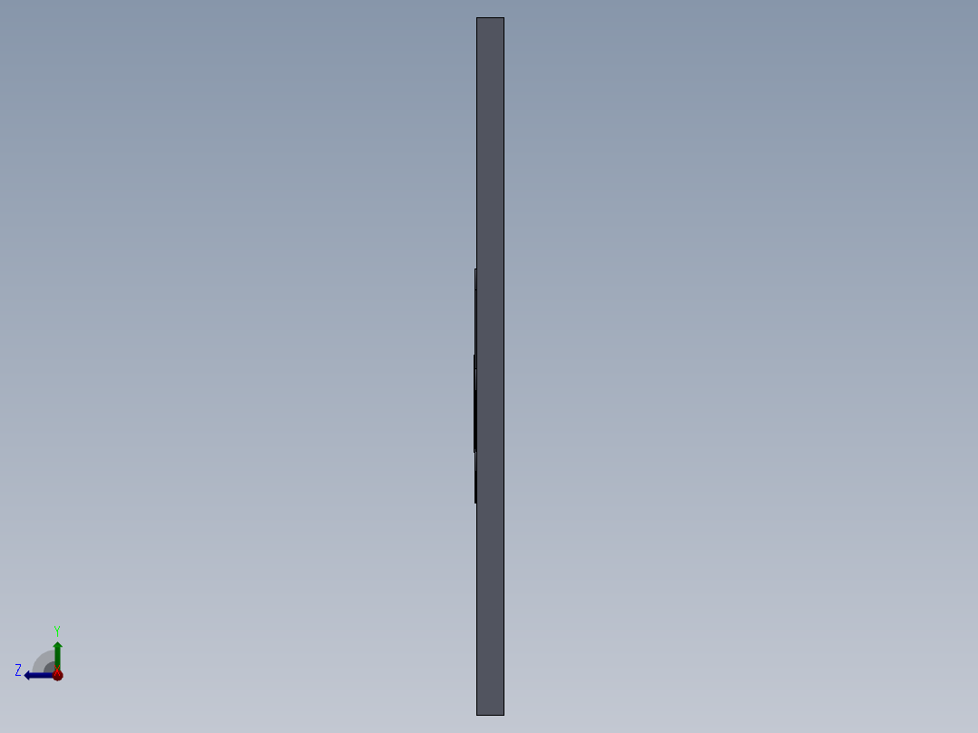 钢锯条 3D模型SolidWorks三维设计图右视图