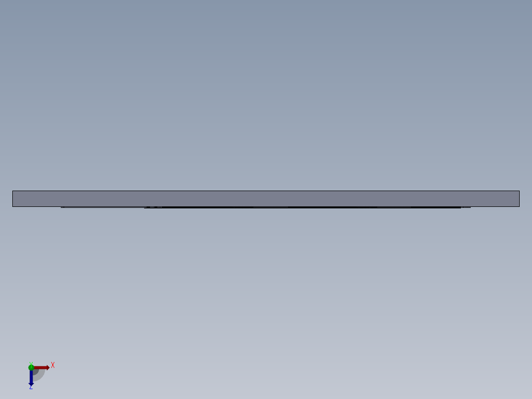 钢锯条 3D模型SolidWorks三维设计图俯视图