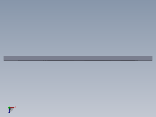 钢锯条 3D模型SolidWorks三维设计图俯视缩略图