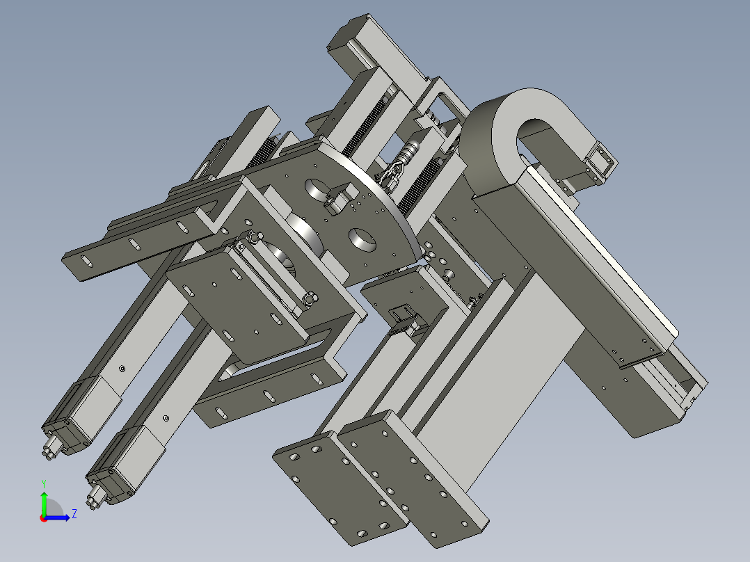 转接片总装0左视图