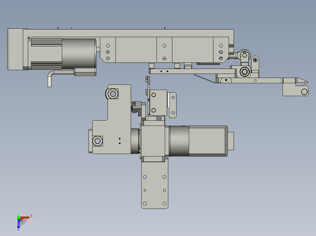 YWP200K4-07B-00右机械手组件俯视图