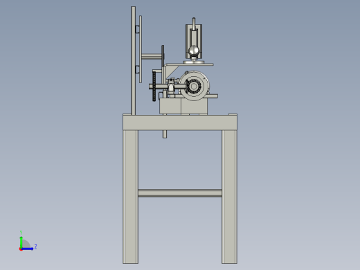 弧形外侧壁的木制品打磨设备左视缩略图