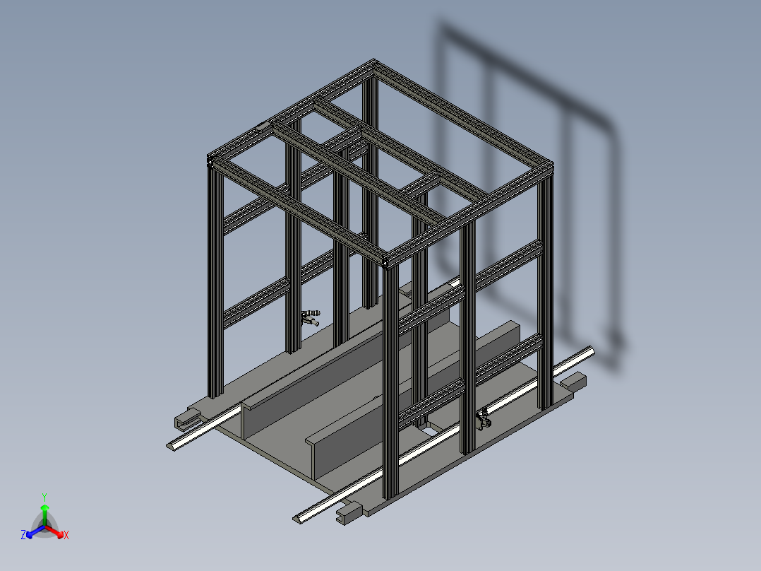 格栅定位平台主视图
