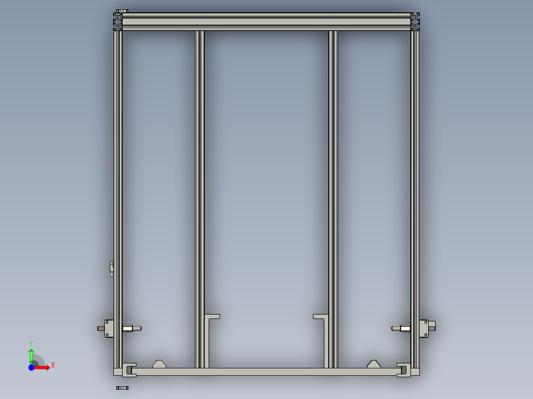 格栅定位平台前视图