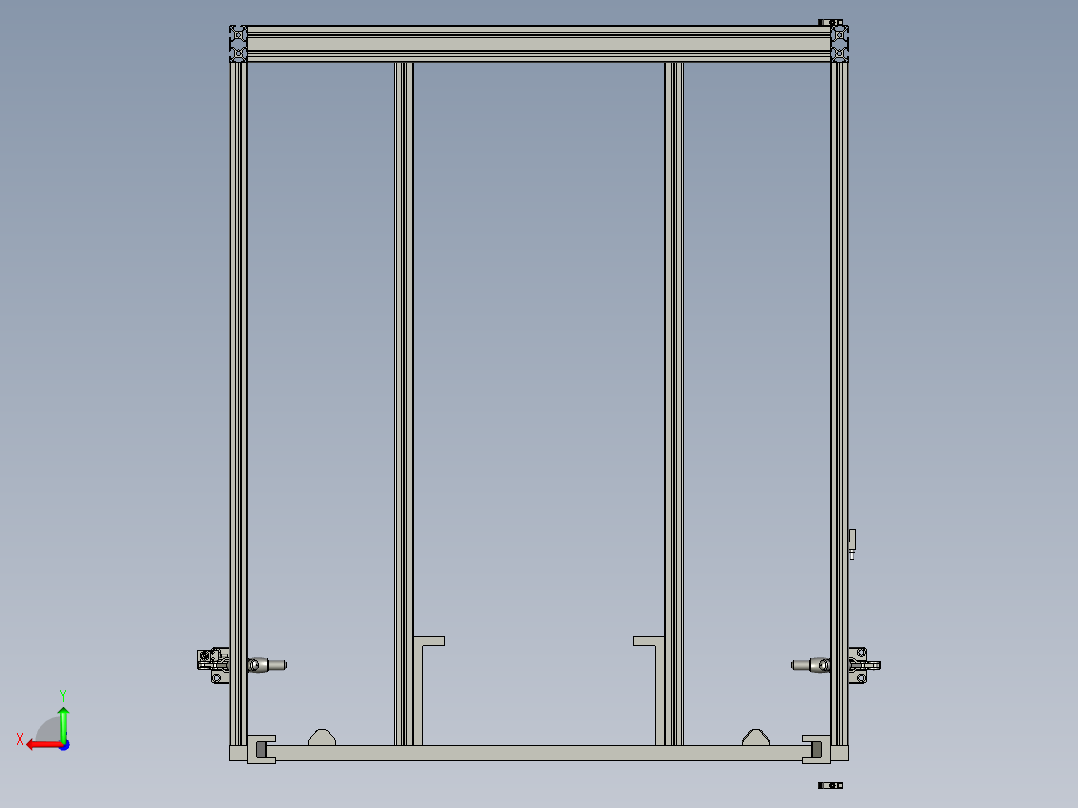 格栅定位平台后视图