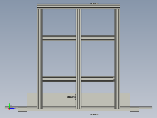 格栅定位平台左视缩略图
