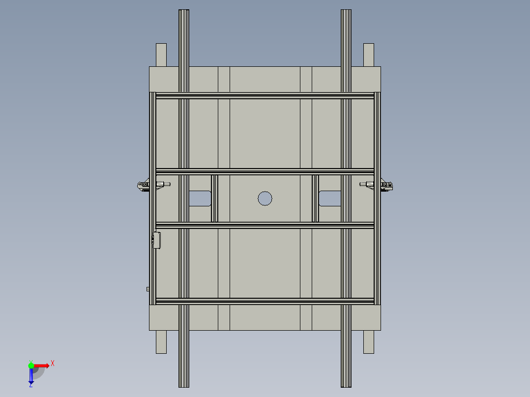 格栅定位平台俯视图