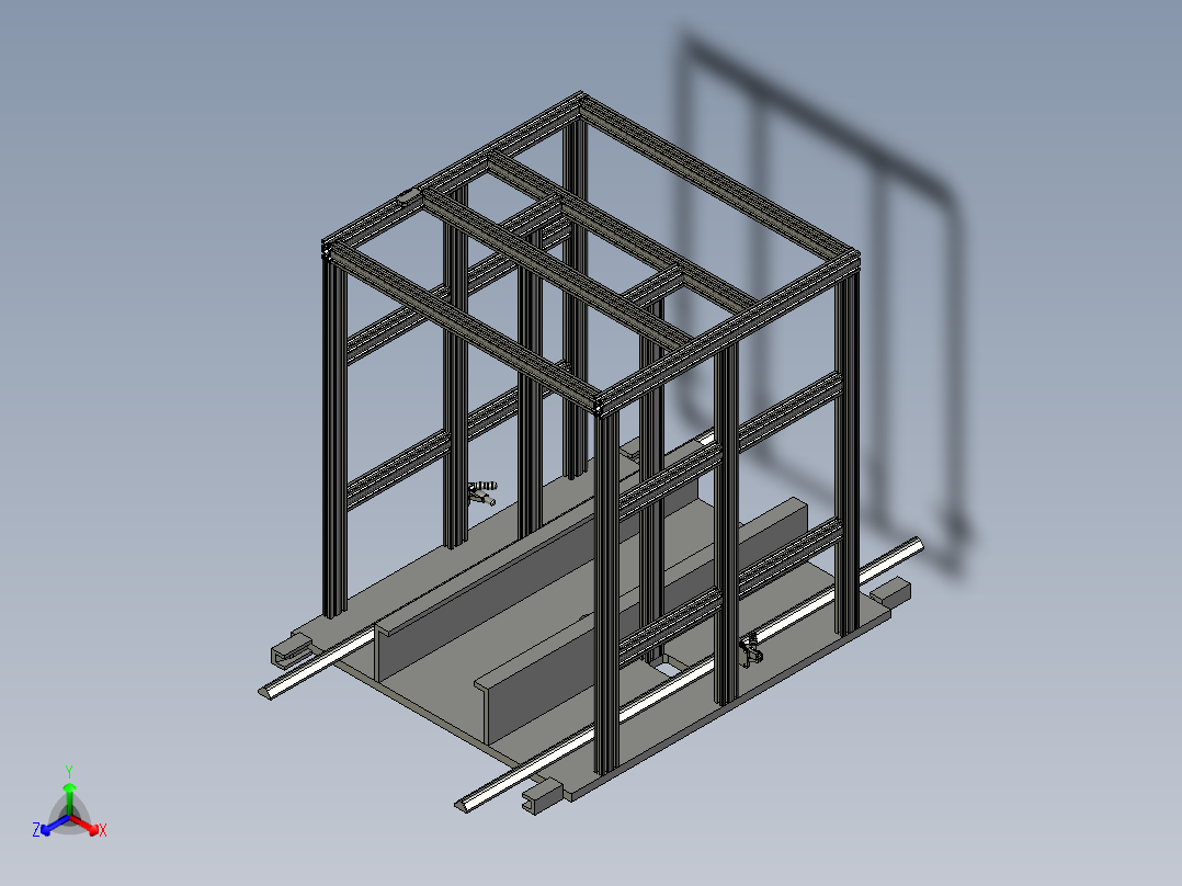格栅定位平台正等轴测图