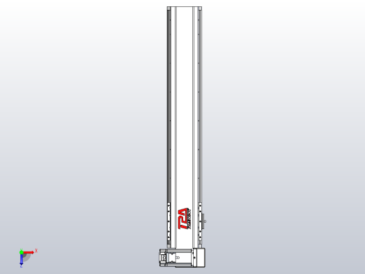 皮带直线轴半封闭可选导轨TPA-HNB-120D-110-L600-RU-Y-P40-N3俯视缩略图