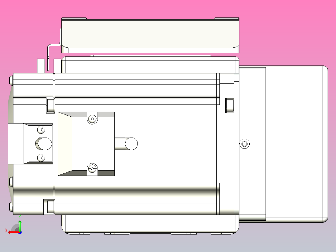 伺服电机集成皮带传动直线执行器TPA-OCB-100-192-L1150-DR-P75-N3后视图