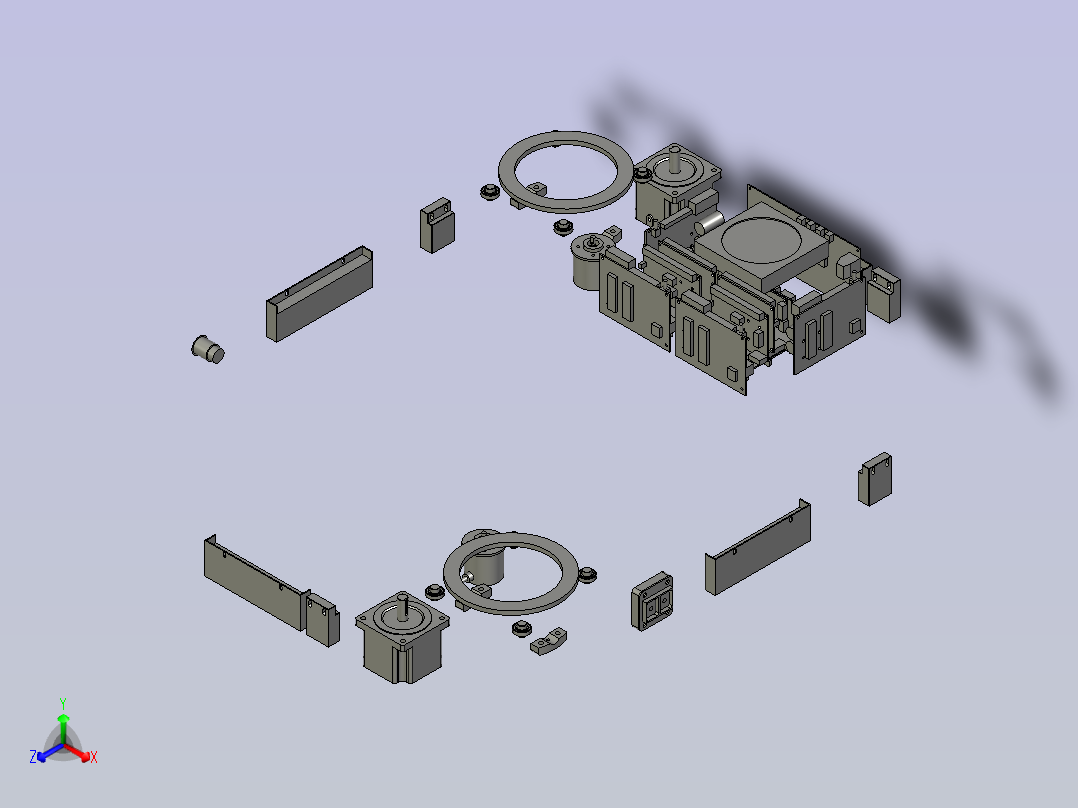 自动化搬运顶升式重载agv正等轴测图