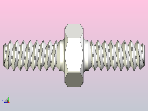 外螺纹-外螺纹M1.6螺纹六角支架。身高从1，2，3，4，5，10，15...30毫米。六角3毫米和螺纹长度3毫米右视缩略图