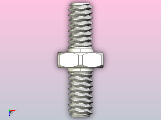 外螺纹-外螺纹M1.6螺纹六角支架。身高从1，2，3，4，5，10，15...30毫米。六角3毫米和螺纹长度3毫米俯视缩略图