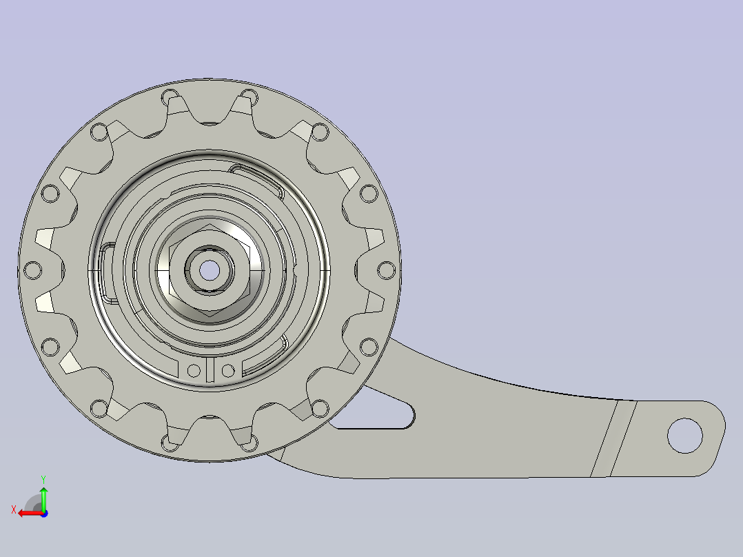 自动内变速倒刹花鼓内二自动变速死飞后视图