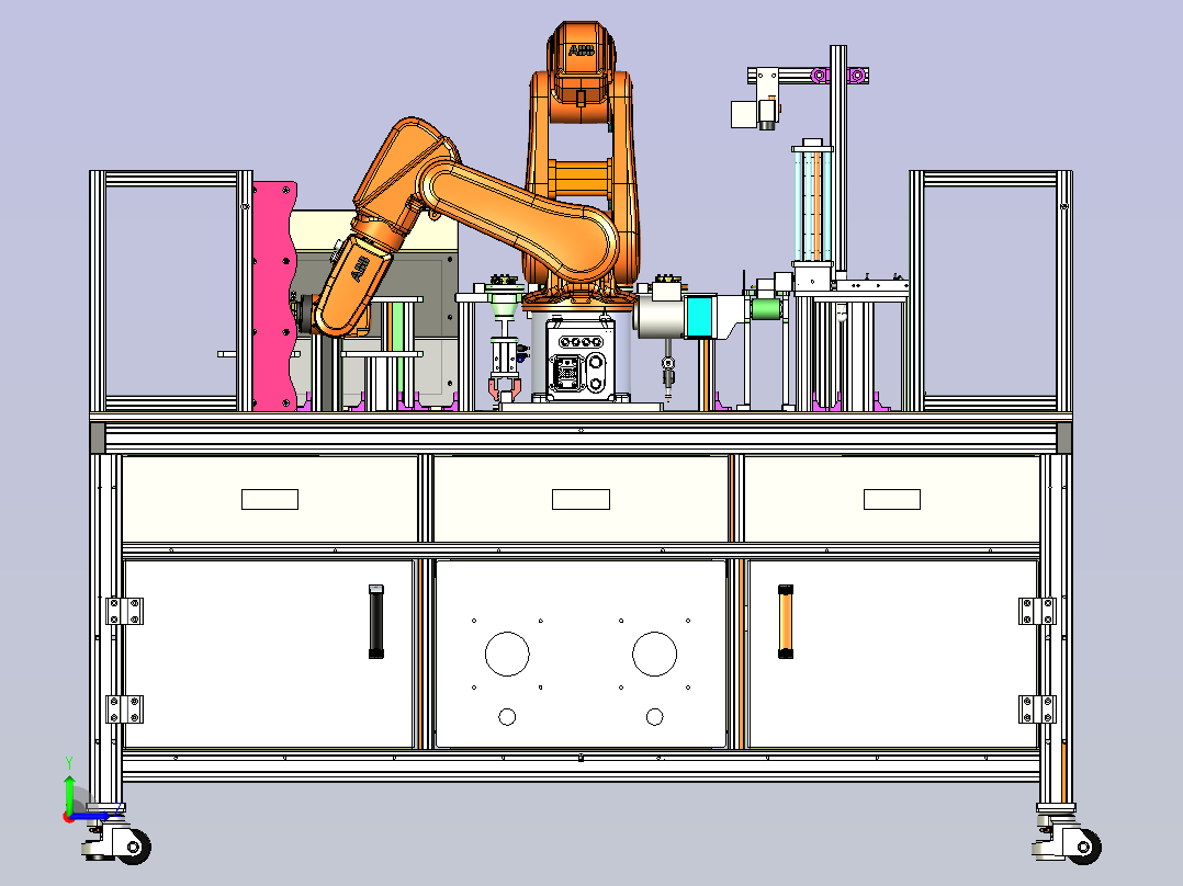 工业机器人综合实训平台（教学试验台左视图