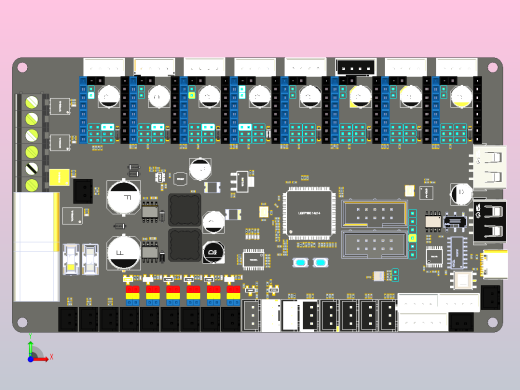 小型打印机pcb主板布局前视缩略图