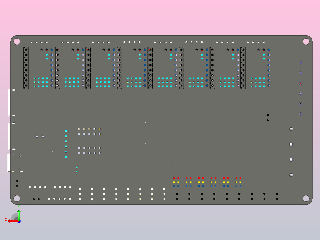 小型打印机pcb主板布局后视图