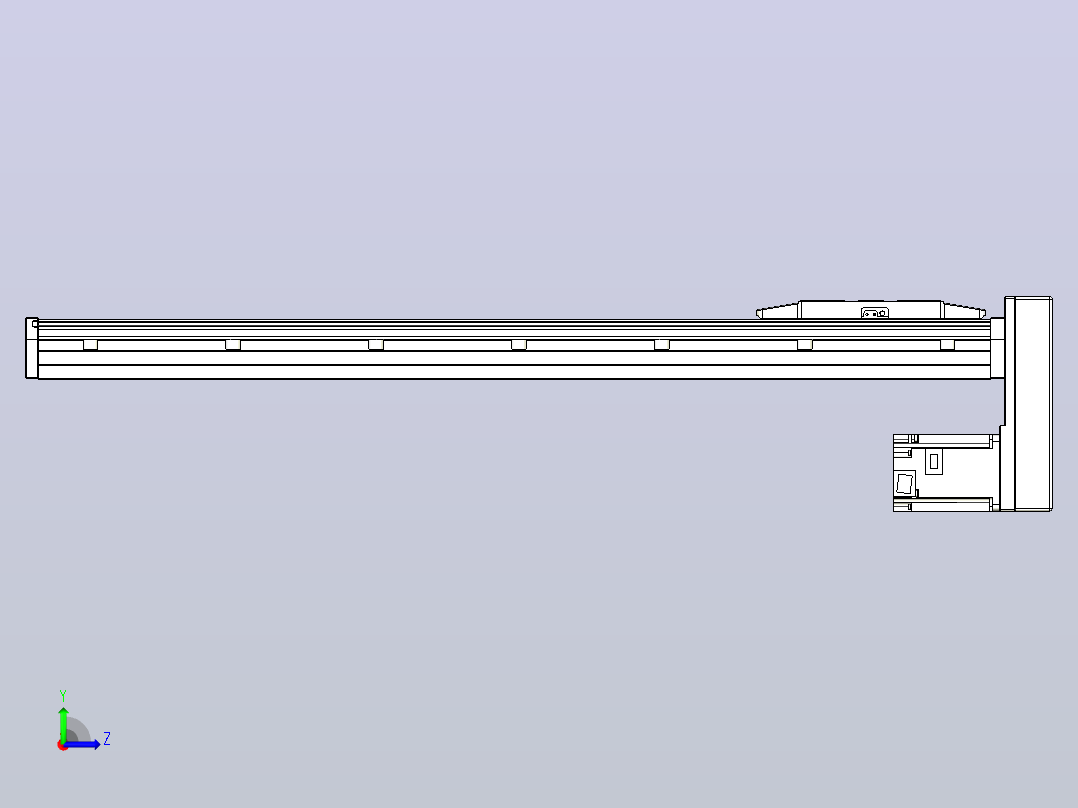 滚珠丝杠直线轴内置导轨TPA-GCR-150-2010C-L750-MP-M75-N3左视图