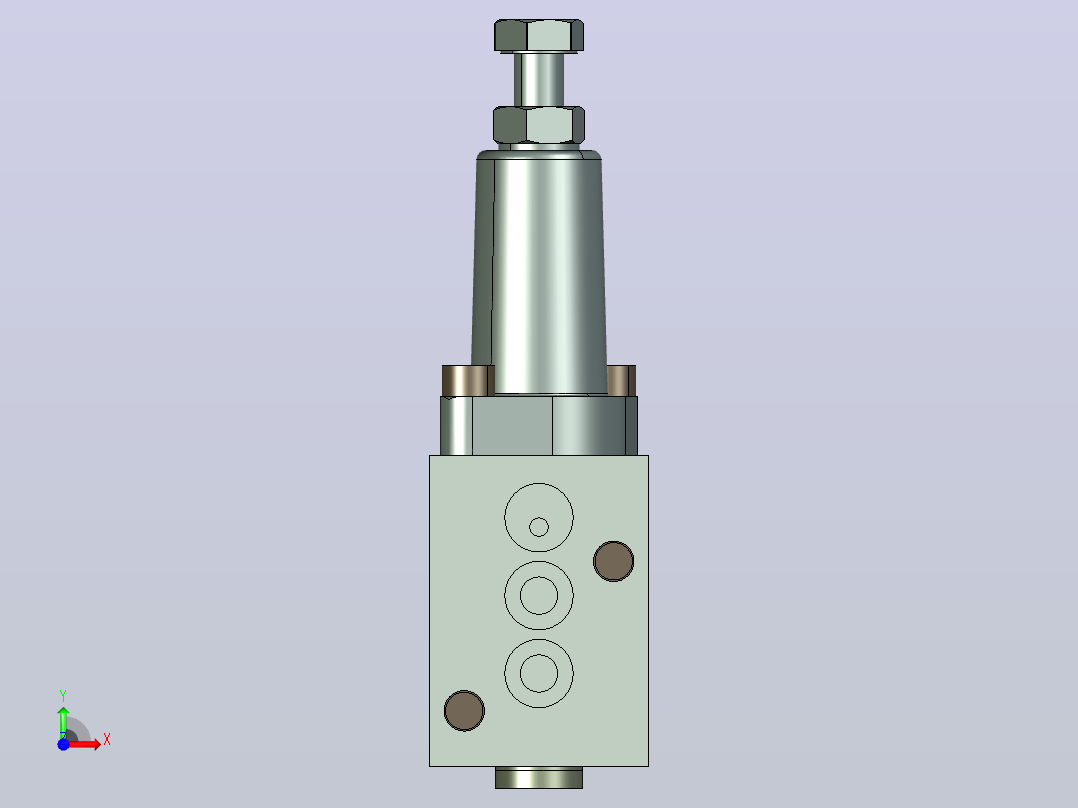 HAWE 压力控制阀 ADM 11 PD 型前视图