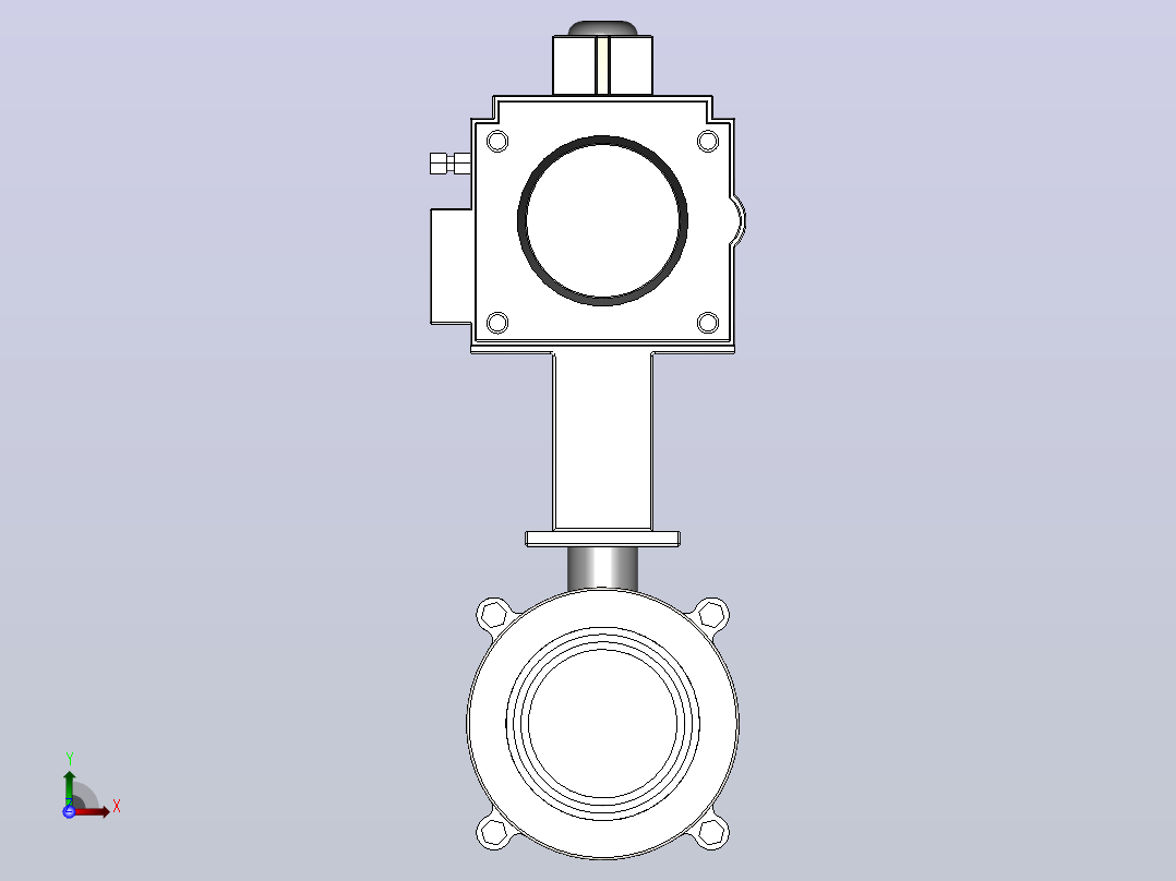 IQP-03气动卡式球阀[IQP-03-2.5s]前视图
