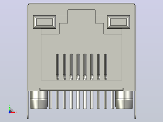 RJ45连接器前视缩略图