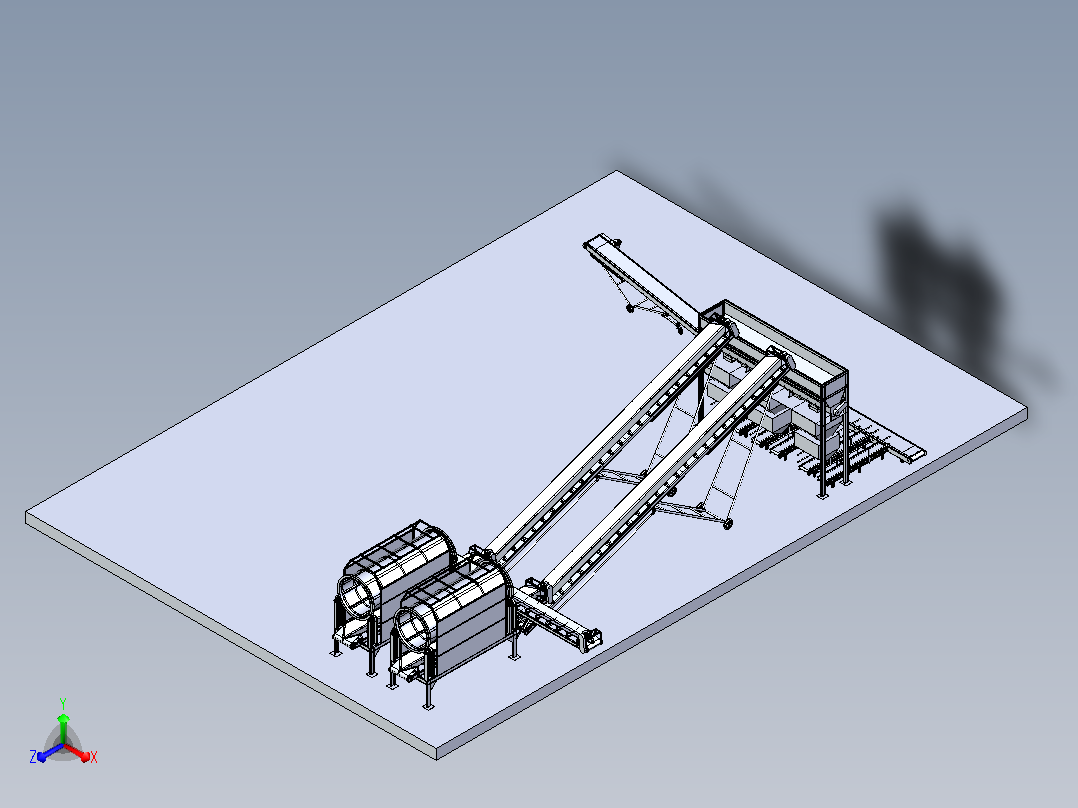 矿山输送线3D后视图