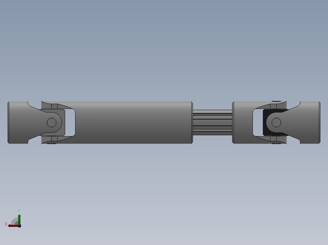 万向联轴器WSP2-PB-Y18-Y18-230／280WSP型可伸缩小型十字轴万向联轴器后视图