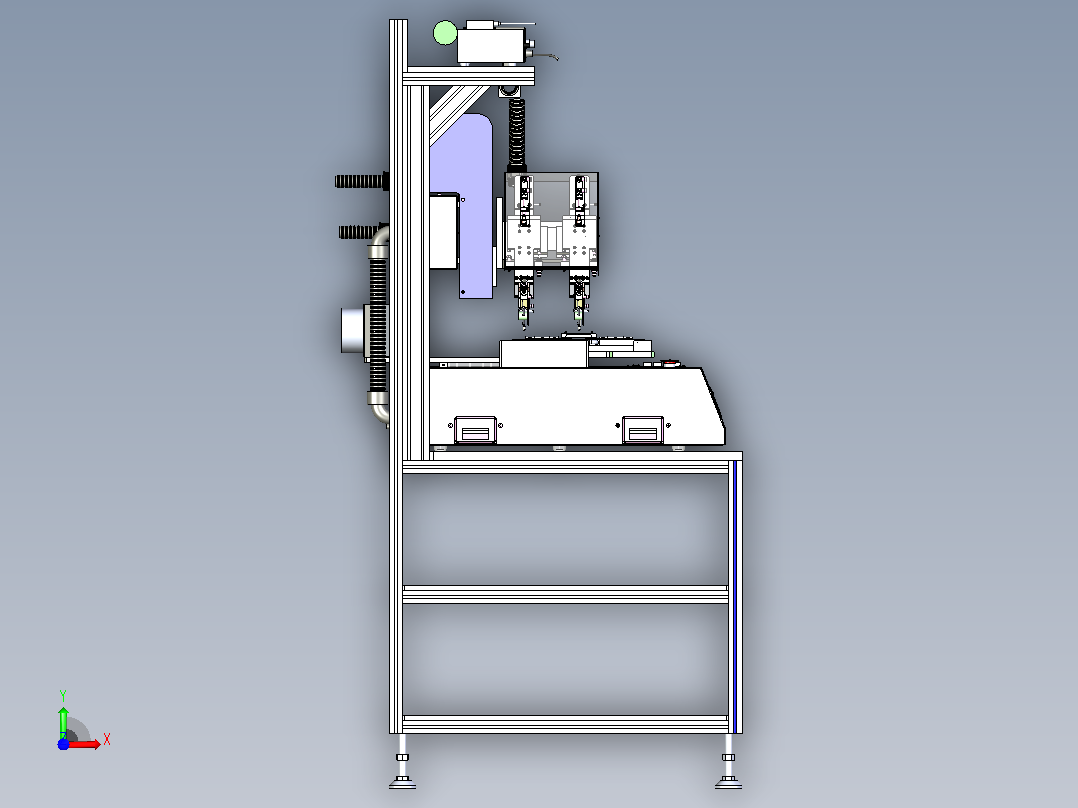 一种双头全自动焊锡机3D图纸前视图