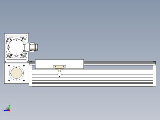 皮带直线轴半封闭可选导轨TPA-HNB-220D-176-L200-LU-C-P1K-N3右视缩略图