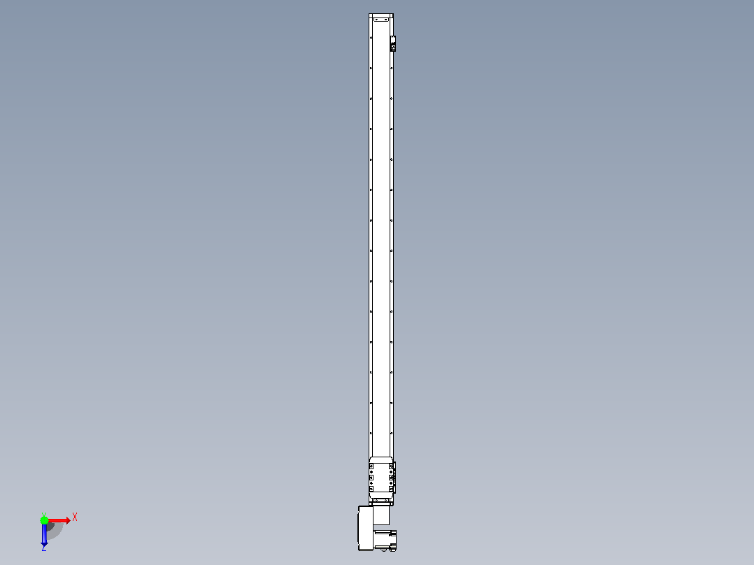 机器人皮带驱动直线轴TPA-GCB-80-P60-L1400-QL-M20-N3俯视图